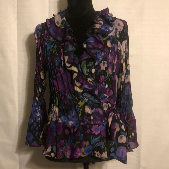 Tops - Allison Taylor wrap blouse size L